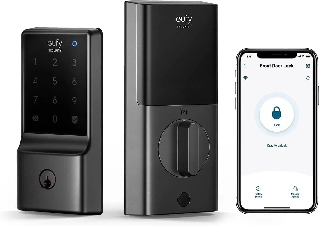 eufy Security Smart Lock C210. 5-in-1 Keyless Entry Door Lock. Built-in WiFi Deadbolt