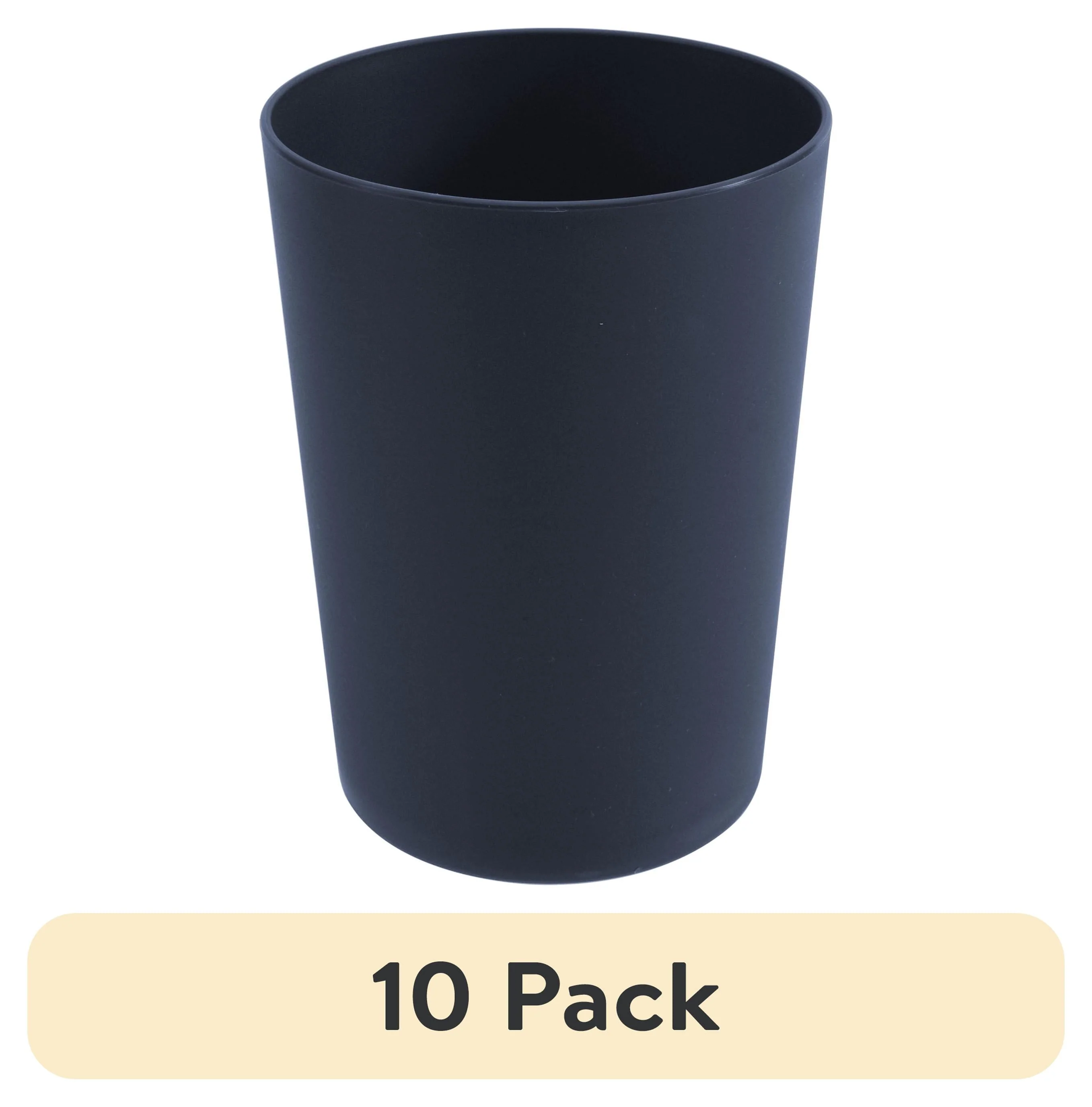 (10 pack) - Dark Blue Round Plastic Tumbler. 18-Ounce