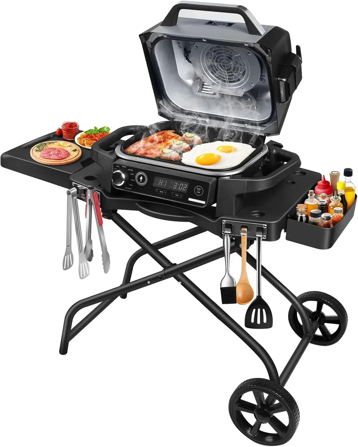 Collapsible Grill Stand for Ninja Woodfire Grill. Traeger. Pit Boss. and 22 Blackstone Griddle