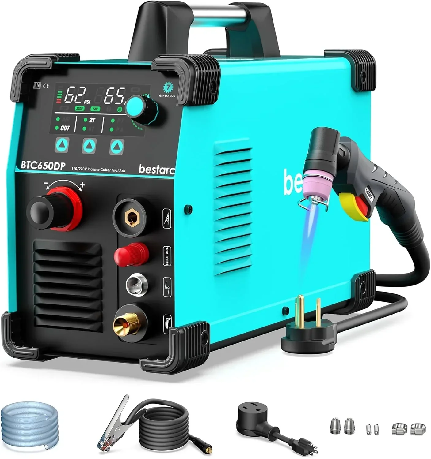 BTC500DP 7th Gen 50A Plasma Cutter. Dual Voltage 110/220V. Digital Display