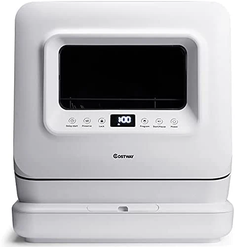 COSTWAY Portable Countertop Dishwasher. with 7.5L Openable Water Tank