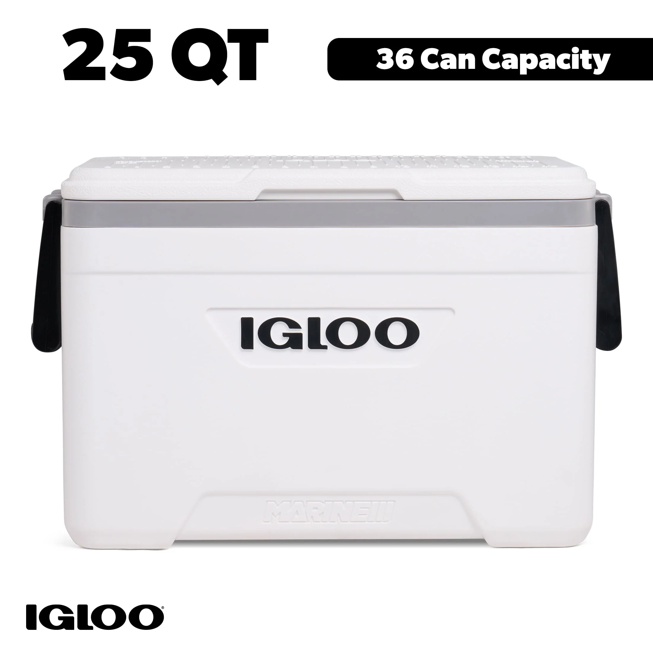25 QT Marine Hard Sided Cooler. White
