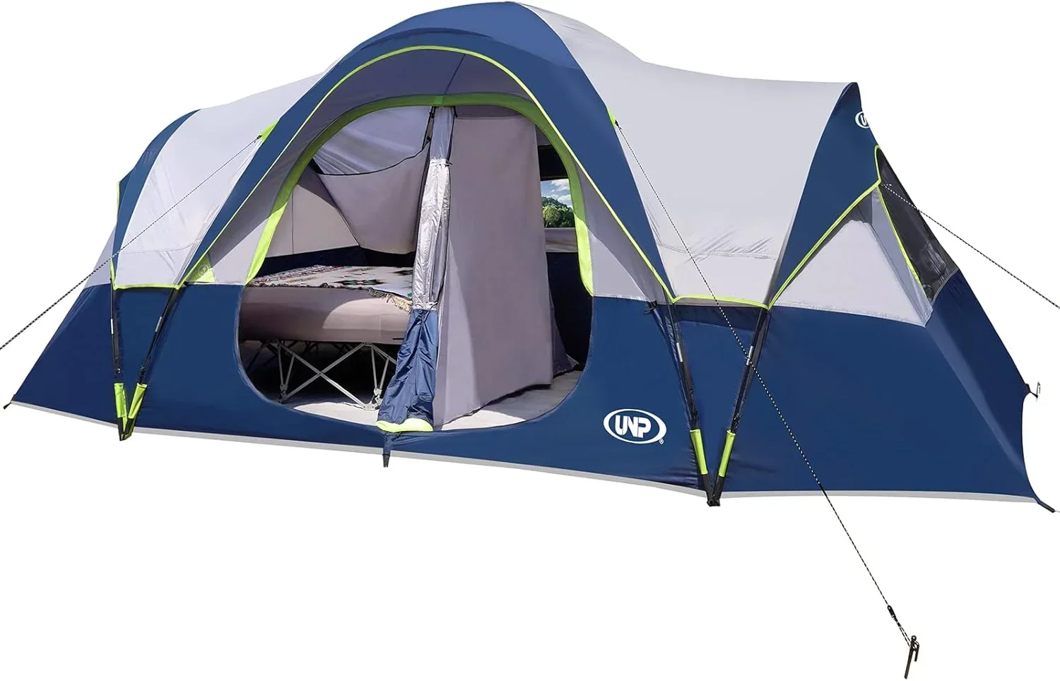 Camping Tent 10-Person-Family Tents. Parties. Music Festival Tent. Big. Easy Up. 5 Large Mesh Windows. Double Layer. 2 Room. Waterproof. Weather Resistant. 18ft x 9ft x78in
