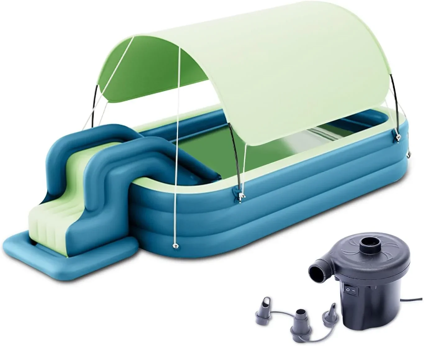 Inflatable Swimming Pool with Water Slide. Inflatable Slide Water Pool with Awning. Inflatable Mega Bouncy Castle Water Park. Swim Centre Pools for Backyard. Garden. Summer Water Party