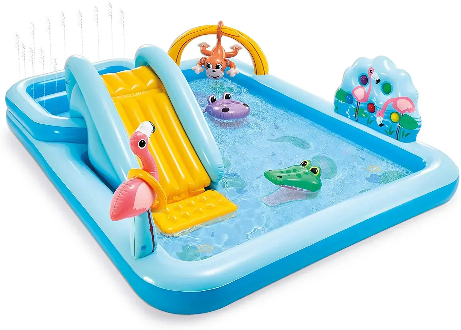 Inflatable Jungle Adventure Play Center ?C 96??? x 78??? x 28??? ?C Kiddie Pool for Ages 2 and Up