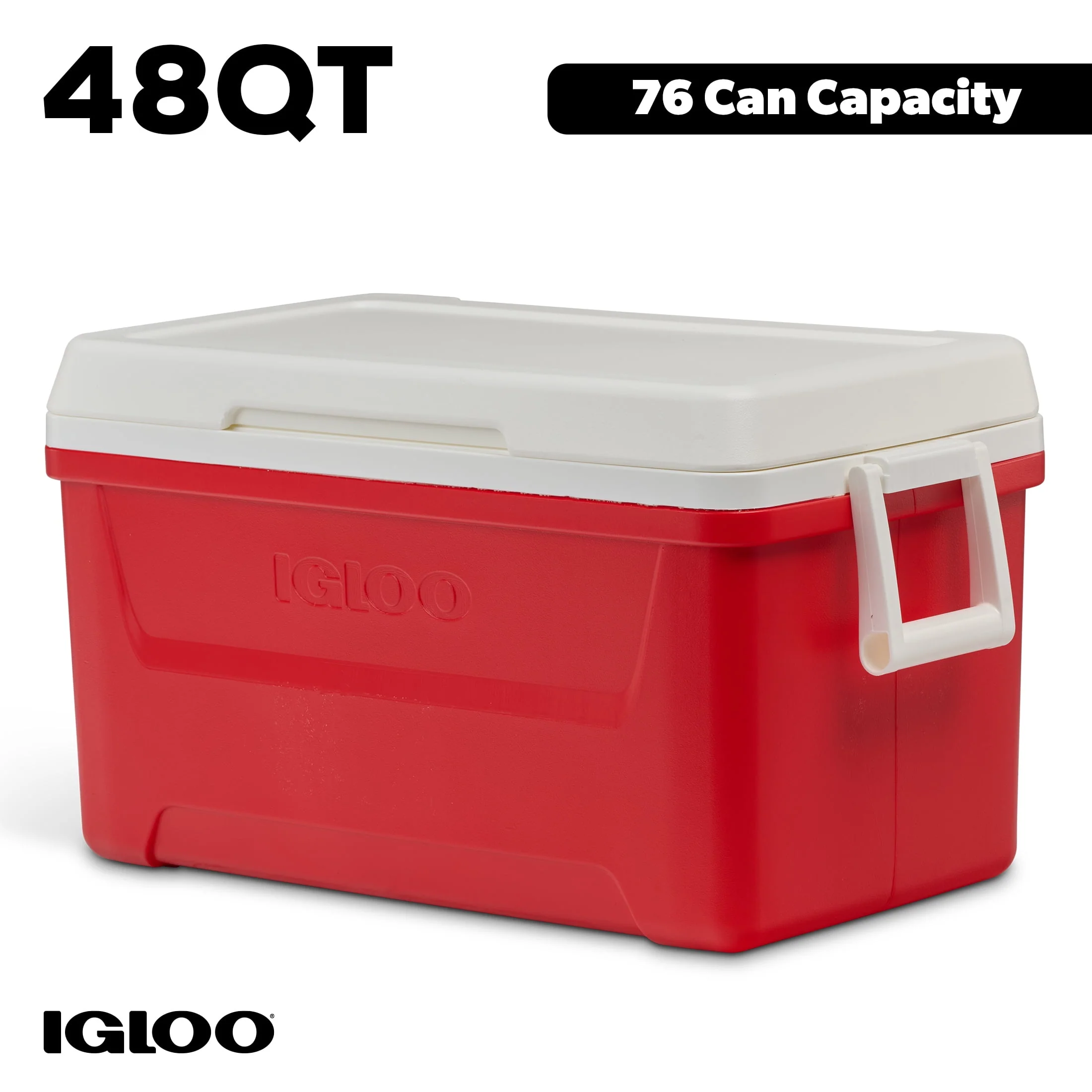 48 QT Laguna Hard Sided Ice Chest Cooler. Red