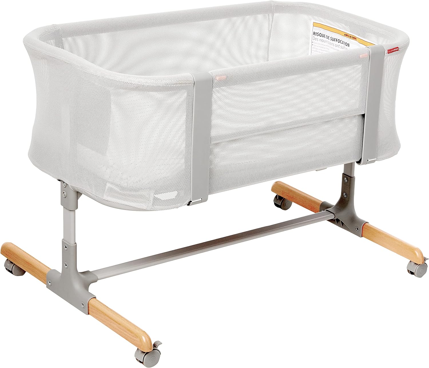Baby Bassinet. Cozy Up 2-in-1 Bedside Sleeper & Bassinet. Grey