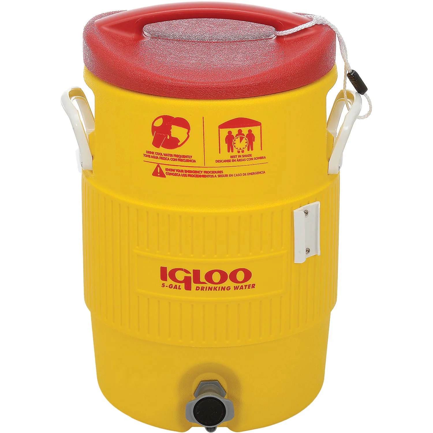 385-48153 Heat Stress Solution Water Coolers. 5 gal. Red/Yellow