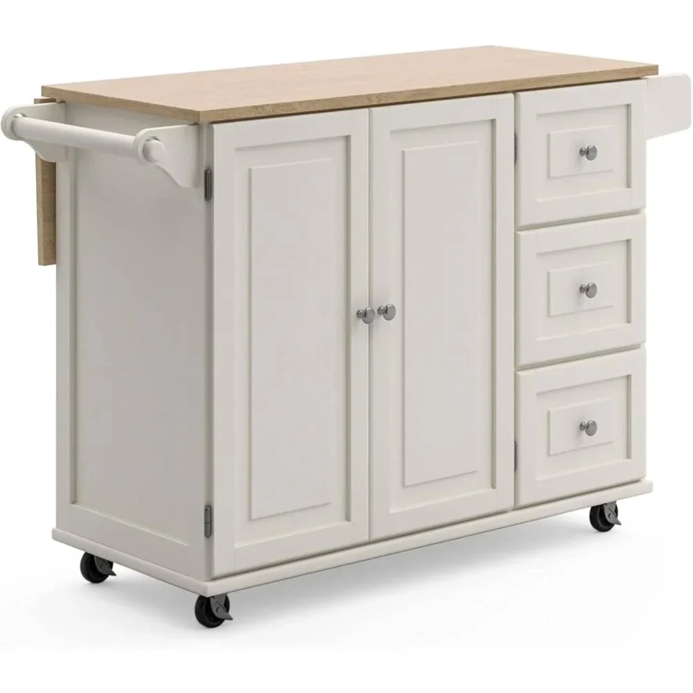 Homestyles Dolly Madison Mobile Kitchen Island Cart. Drop Leaf Breakfast Bar