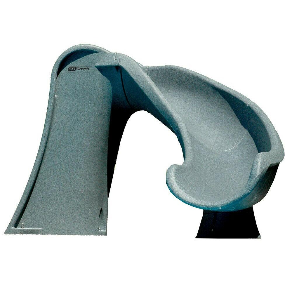 Cyclone Right Curve Swimming Pool Slide. Gray Granite