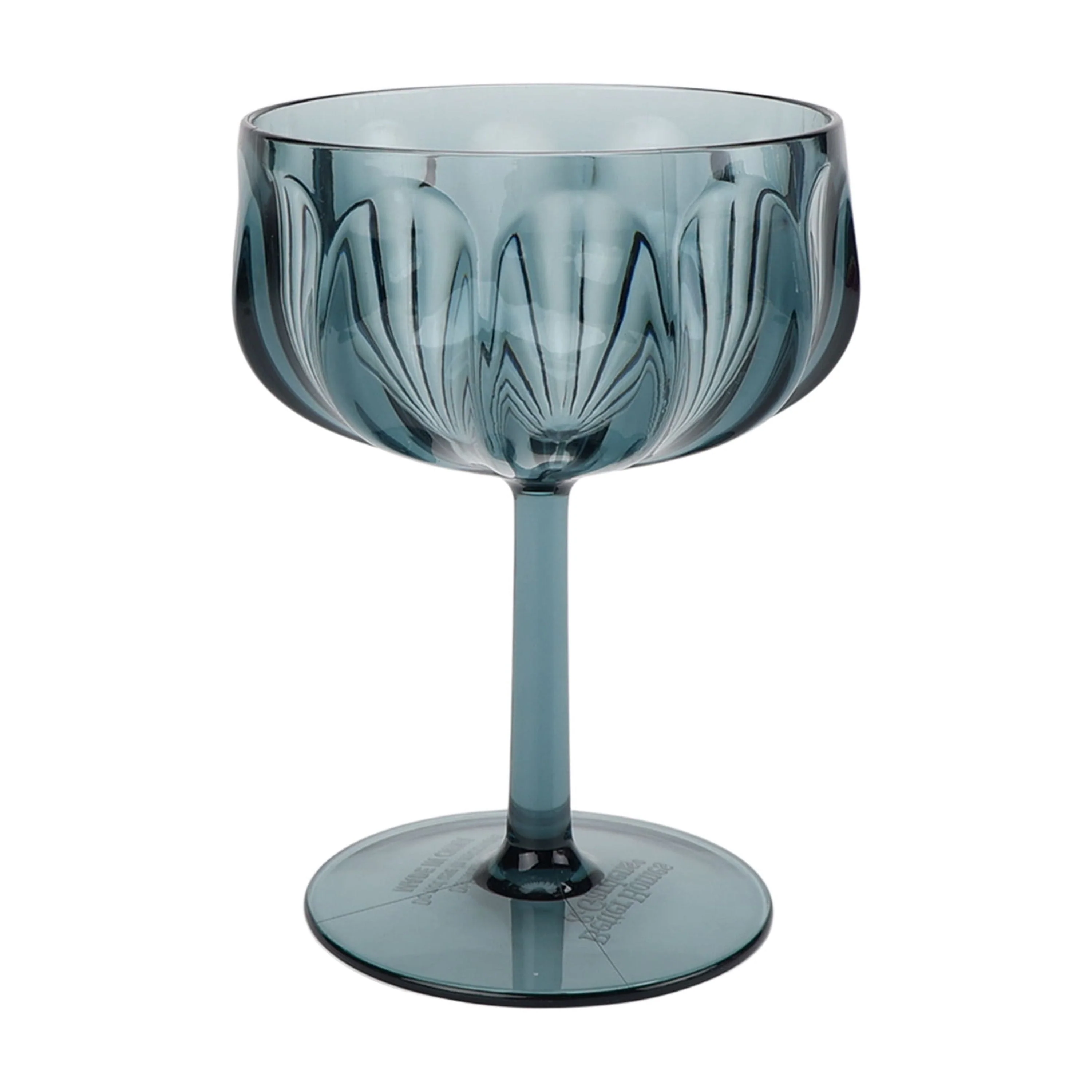 Better Homes & Gardens 13-Ounce Tritan Plastic Coupe Glass. Blue