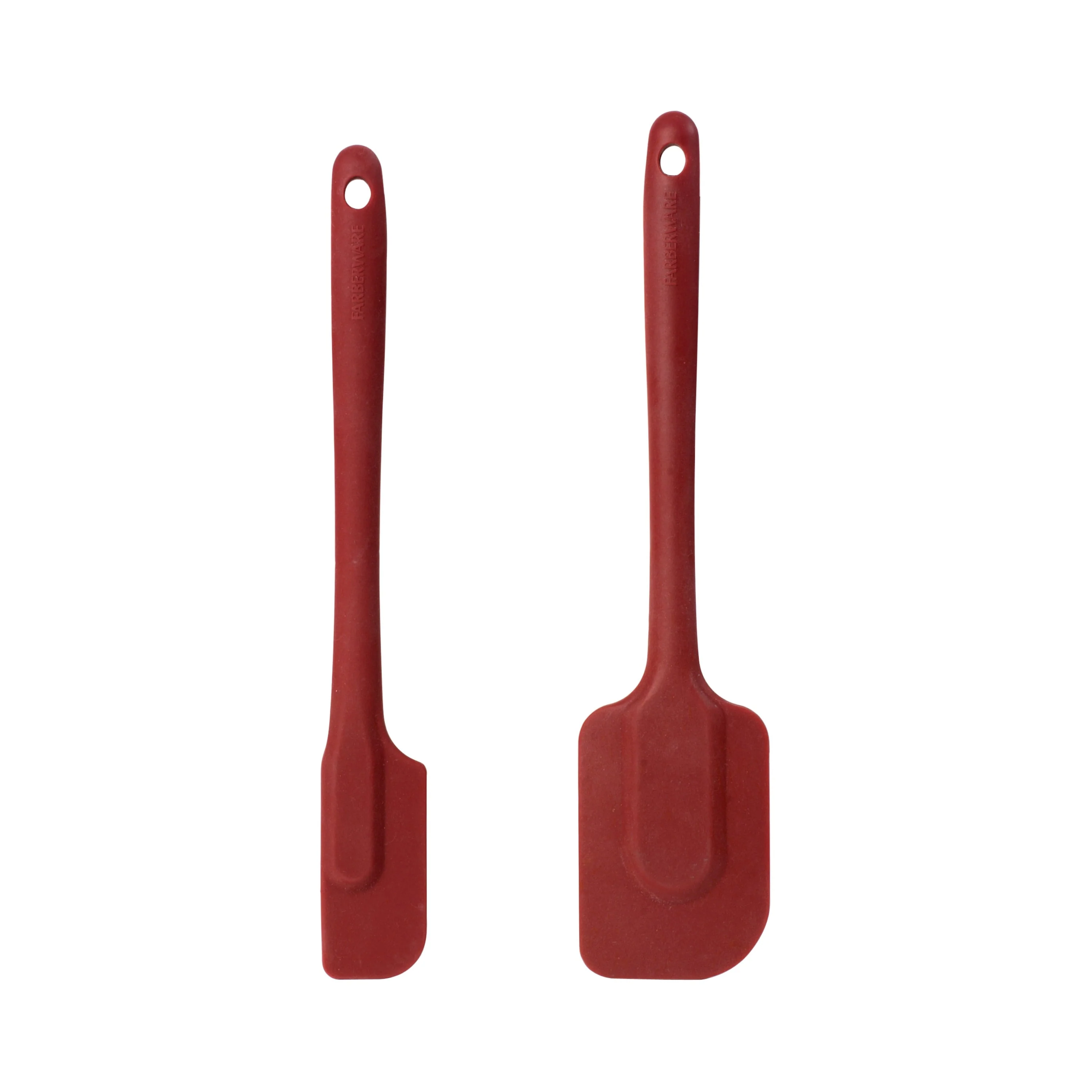 10 & 10.5 in Silicone Solid Kitchen Spatula Set Red