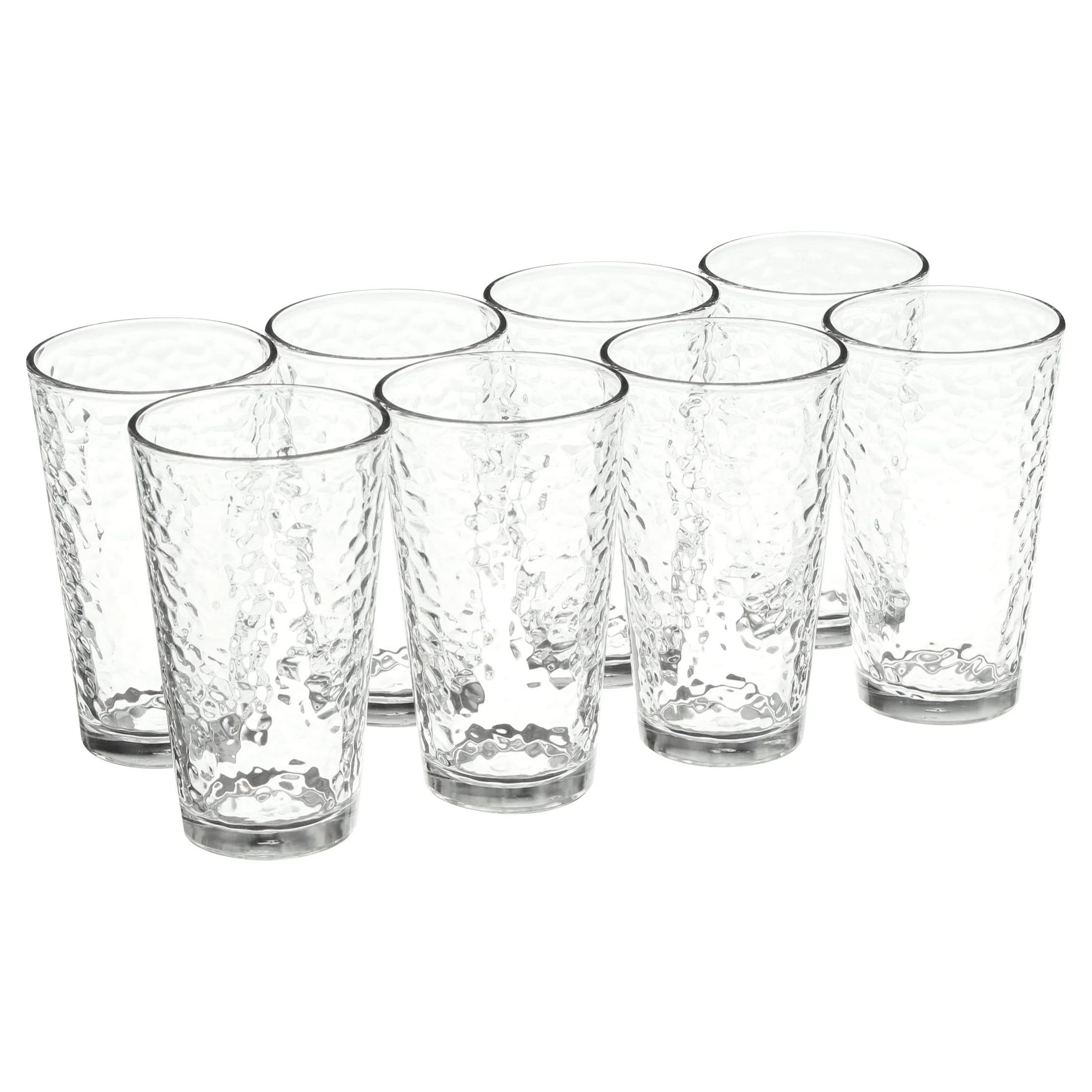 Vintage Frost Glass Drinkware Set. 16.2 oz. 8-Piece