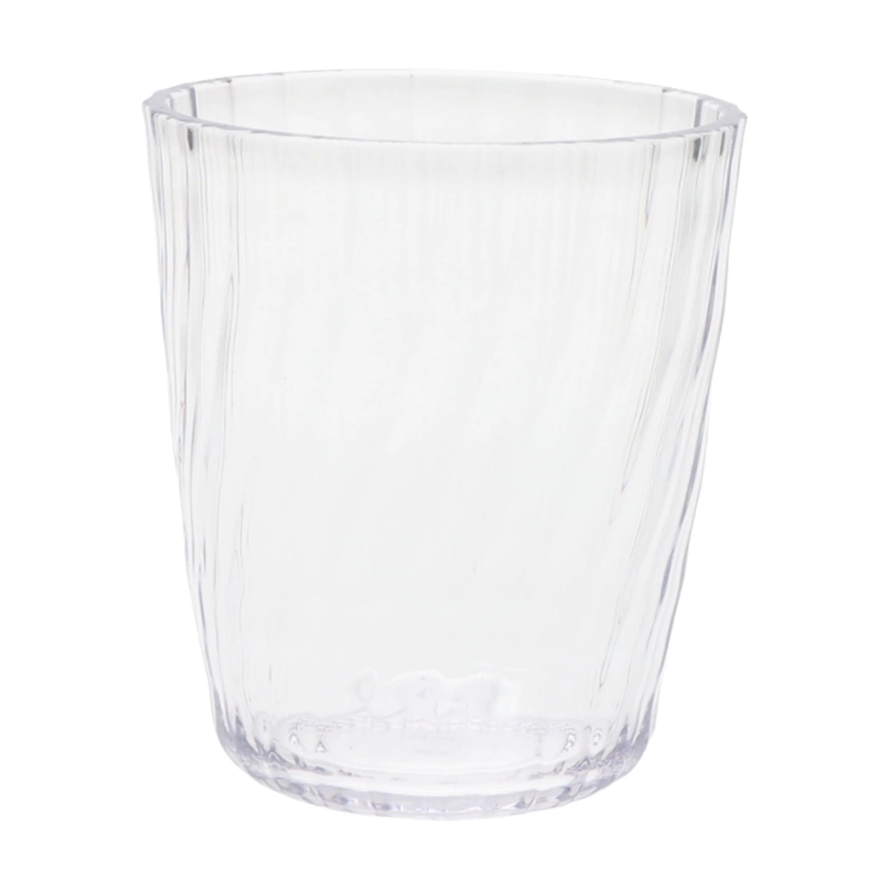 14-Ounce Acrylic Short Embossed Swirl Tumbler. Clear