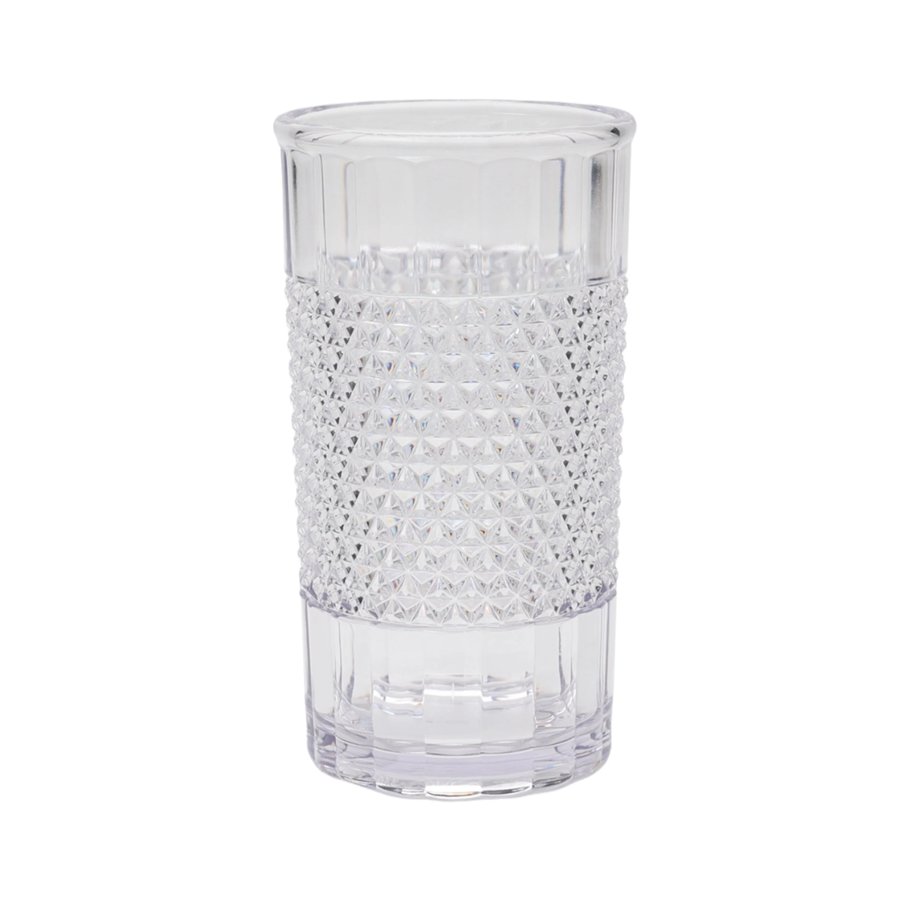 20 oz Clear Tall Acrylic Diamond Texture Tumbler