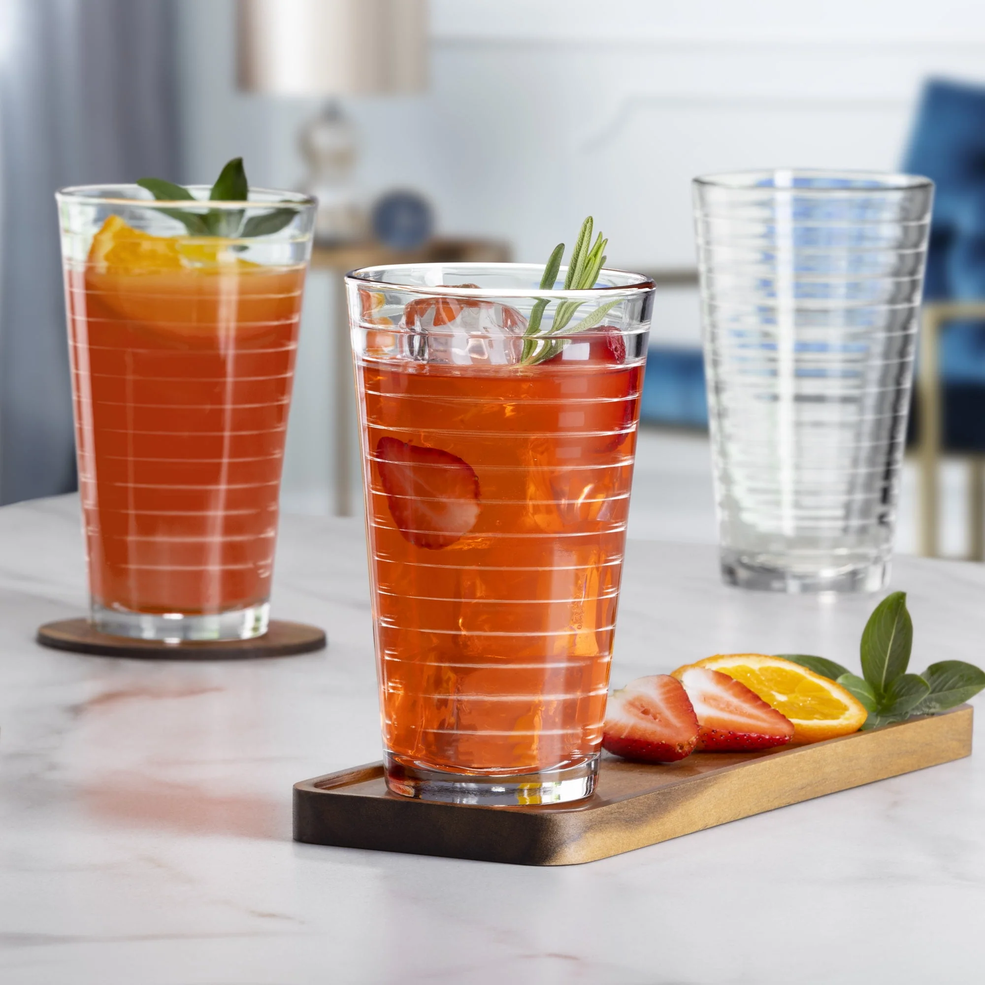 Gallant Glass Drinkware Set. 16.2 oz. 8-Piece