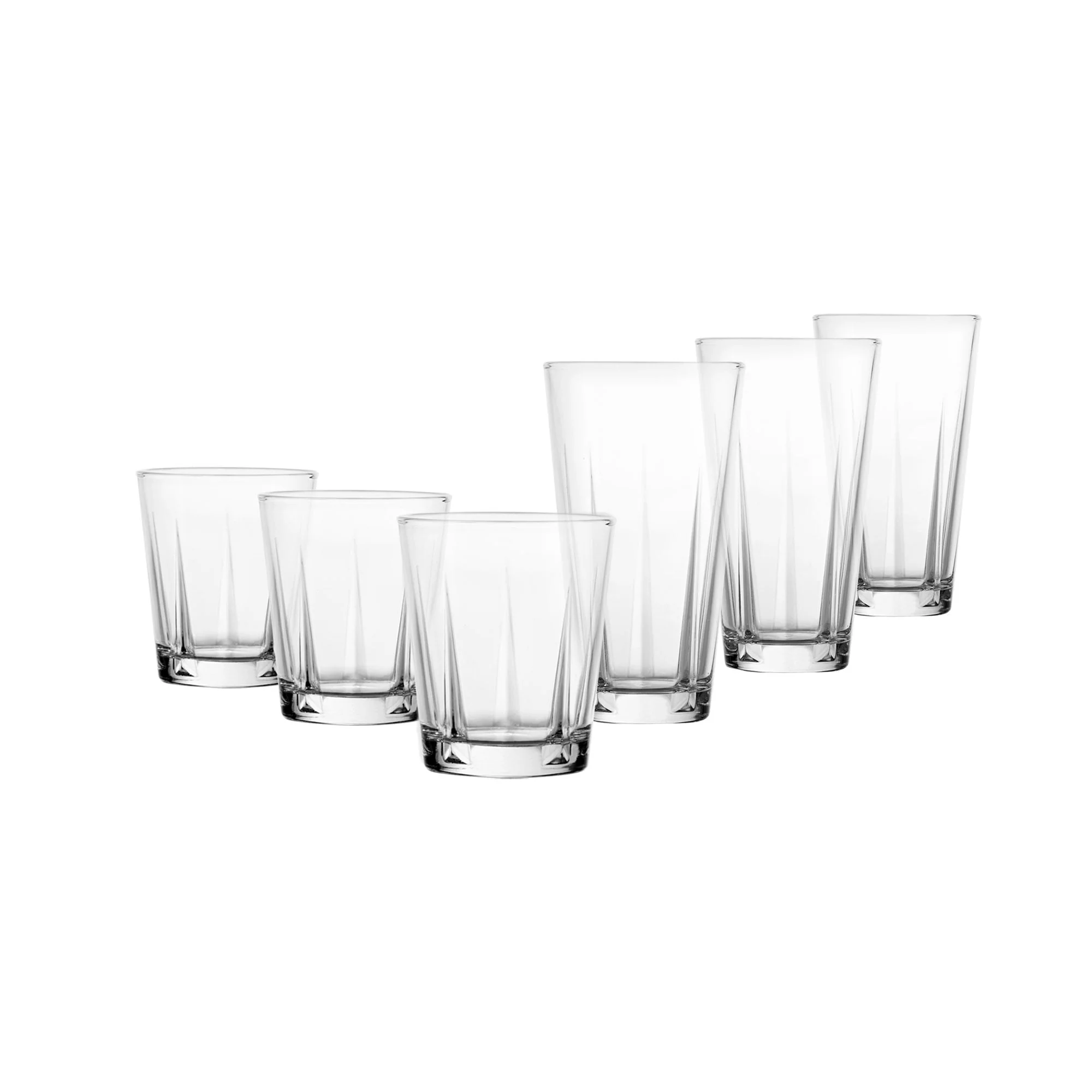Luciana Clear Glass Drinkware. Set of 12