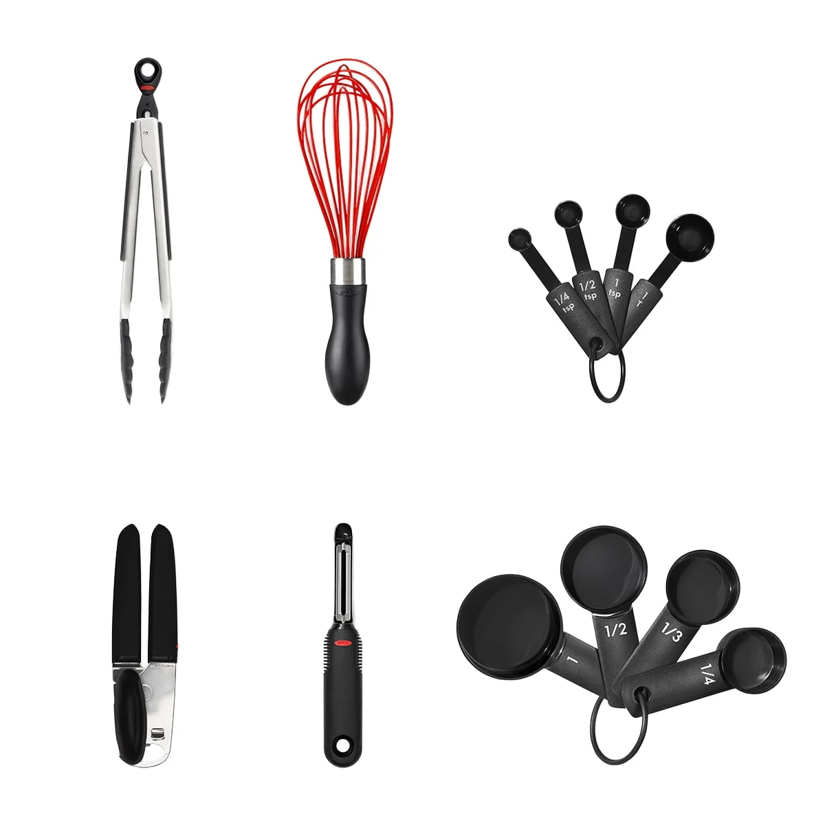 SoftWorks 12-Piece Kitchen Cooking Utensil Starter Set with Nylon and Stainless Steel Tools