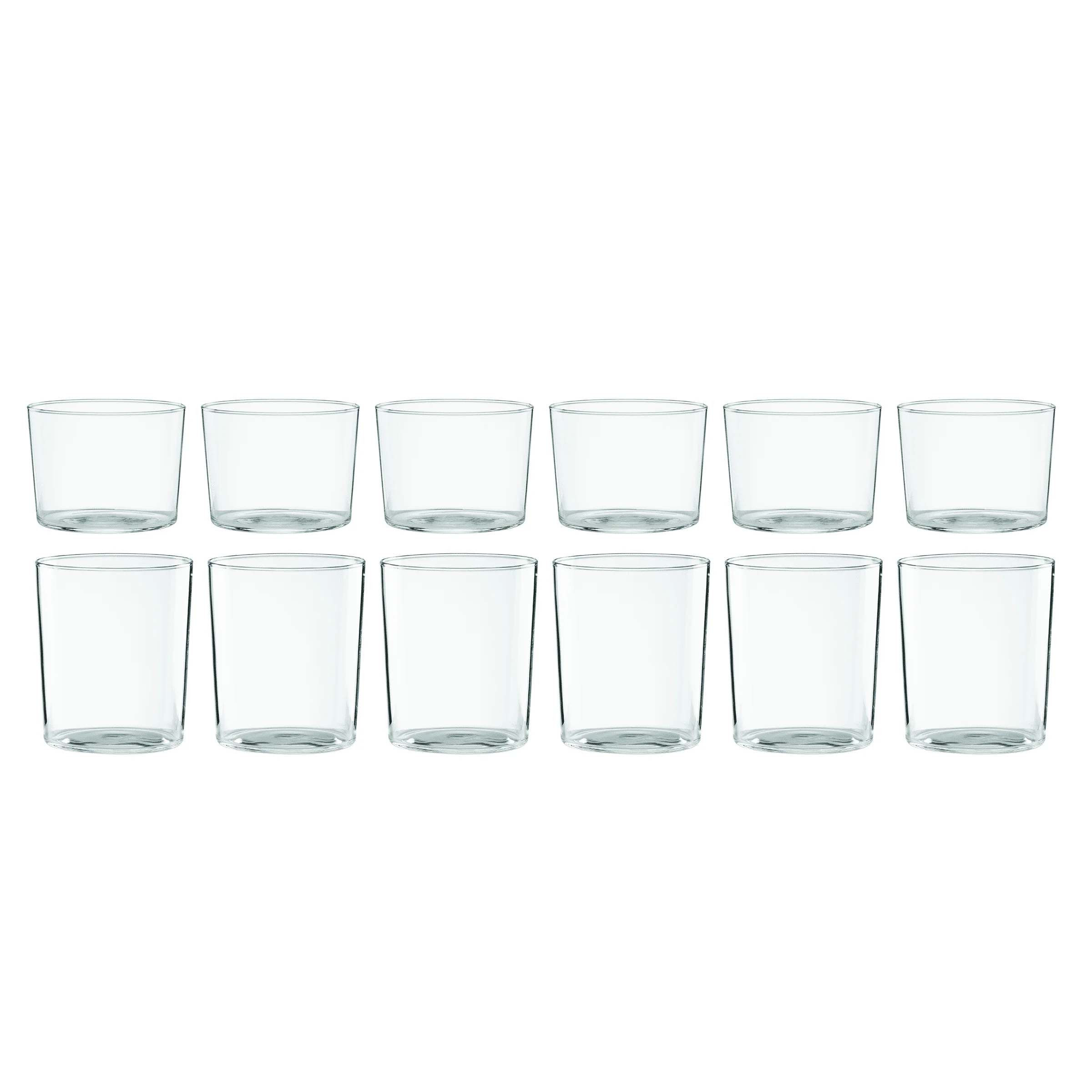Entertain 365 12-Piece Clear Glass Stackables Drinkware Set