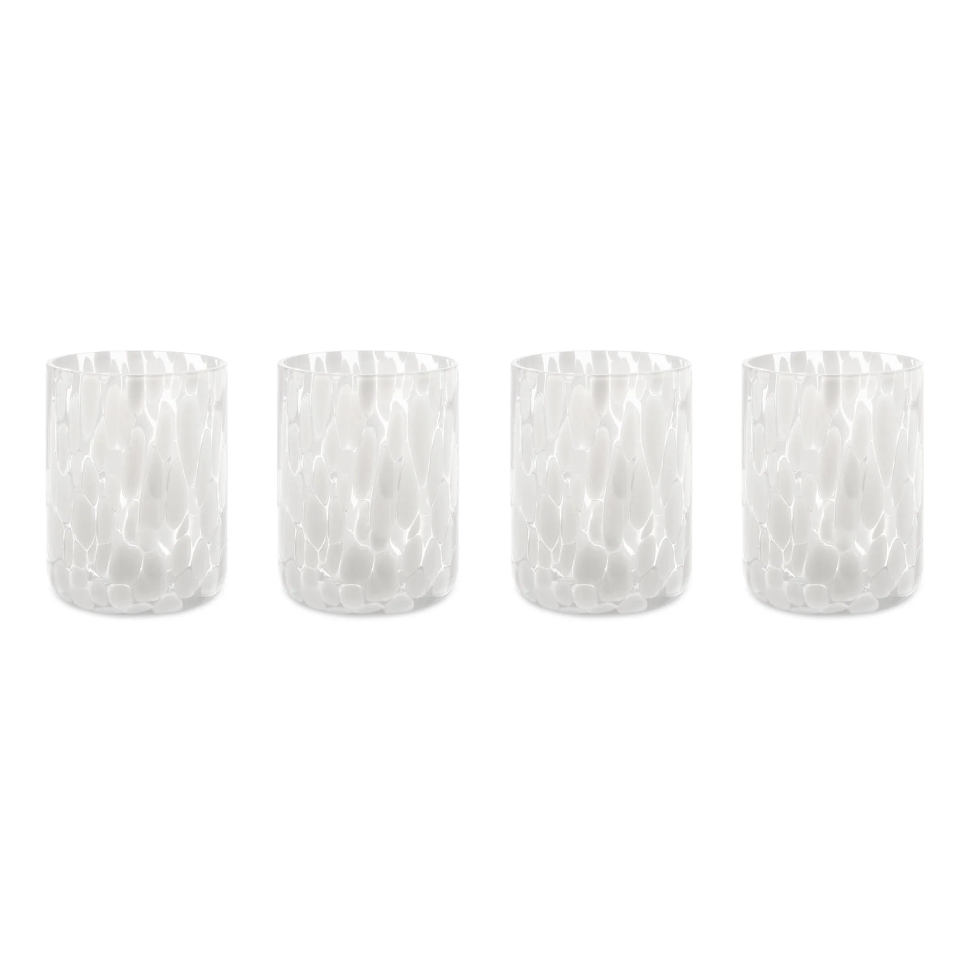 Thyme & Table 12 fl oz White Tortoise Drinking Glass. Set of 4