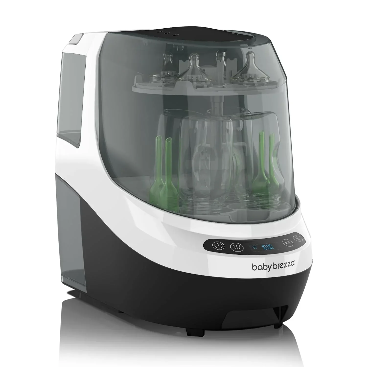 Baby Bottle Washer Pro - Baby Bottle Washer. Sterilizer Dryer - All in One Machine Cleans Bottles. Pump Parts. & Sippy Cups - Replaces Hand Washing. Bottle Brushes and Drying Racks-Brezza