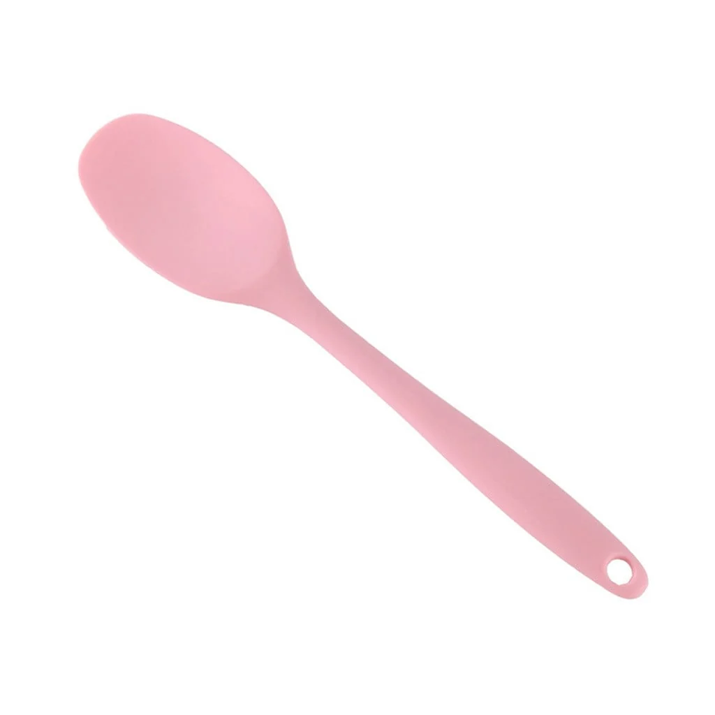 Kitchen Utensils Set Bakeware Kitchen Tools and Cooking Silicone Scoop Utencil Kitchen .Dining & Bar Forks and Spoons.Pink