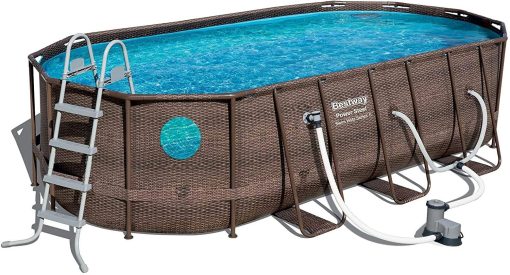 18' x 9 'x 48' above ground swimming pool Set with metal frame home swimming pool sand filter pump. skimmer and vacuum
