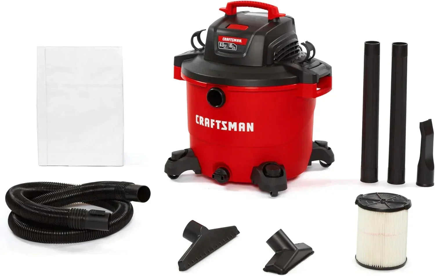 CRAFTSMAN 16 Gallon 6.5 Peak HP Wet/Dry Vac. Heavy-Duty Shop Vacuum