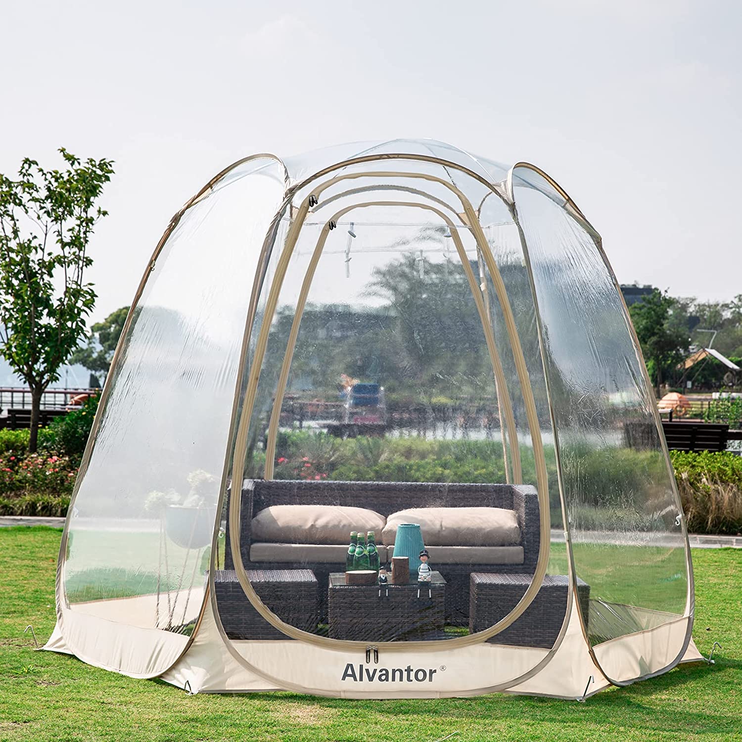 Bubble Tent Pop Up Gazebo. 8-10 Person Igloo Dome Garden Patio Canopy Shelter